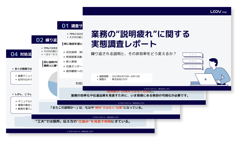 業務の“説明疲れ”に関する実態調査レポート